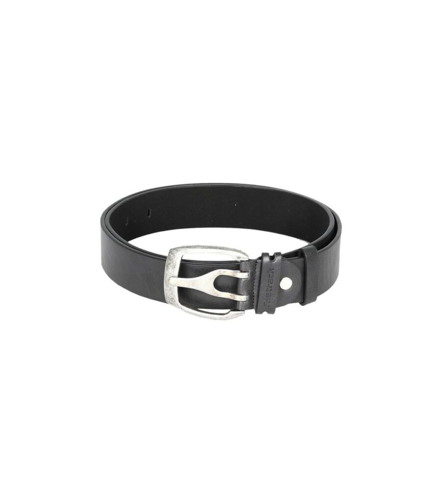 Leather Black Silver Color Brass Belt