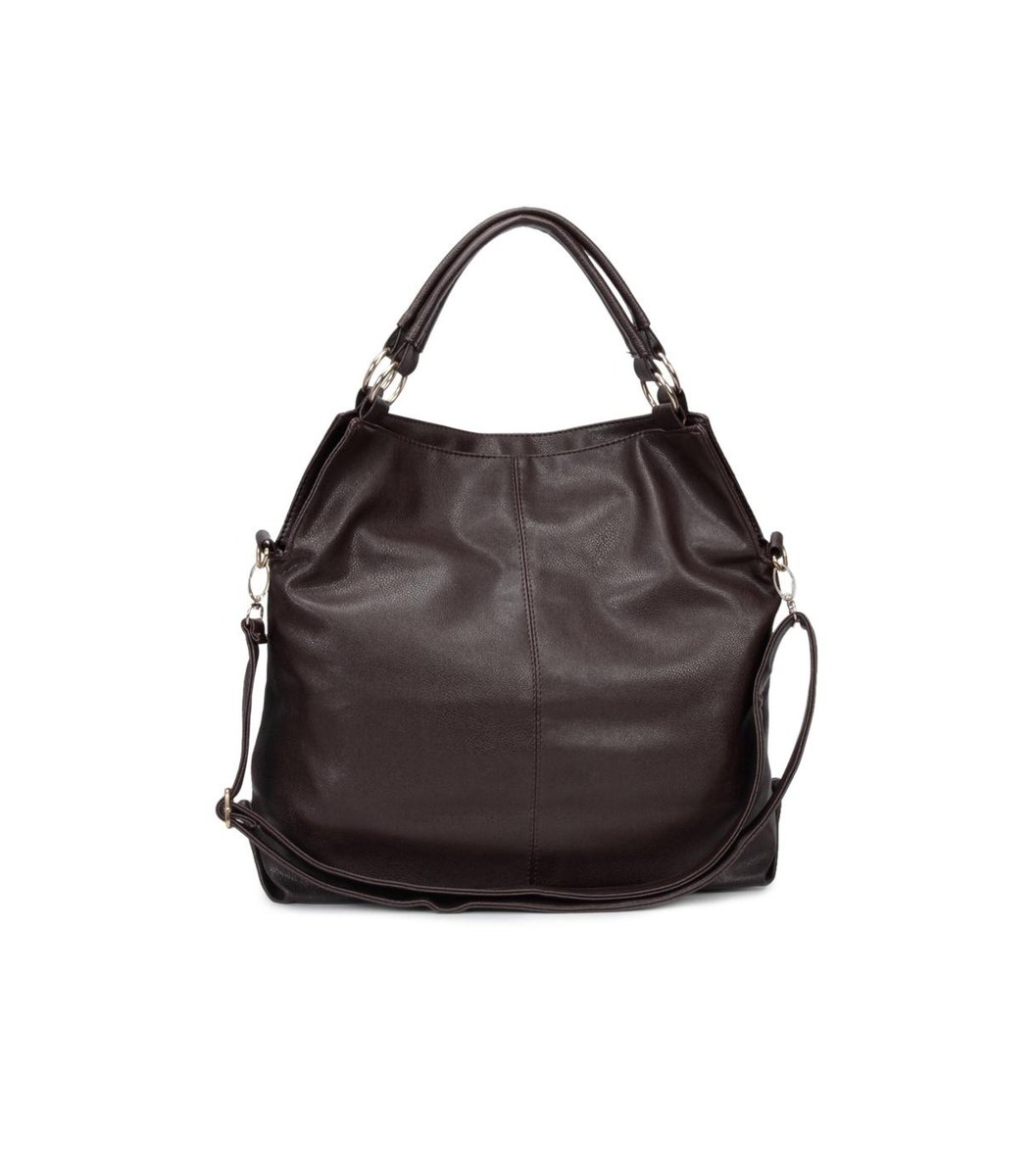 leatherette-dark-brown-handbag Leatherette Dark Brown Handbag