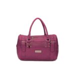Leatherette Magenta Handbag