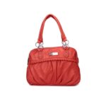 Leatherette Orange Handbag