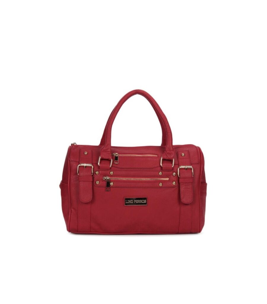 Leatherette Red Handbag