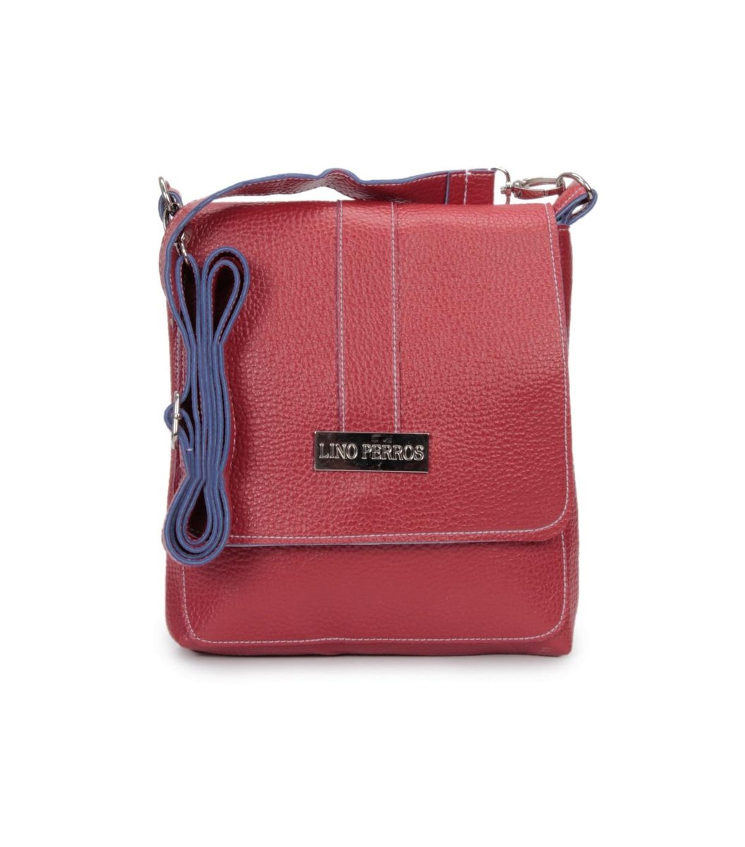 leatherette-red-sling-bag-handbag Leatherette Red Sling Bag Handbag