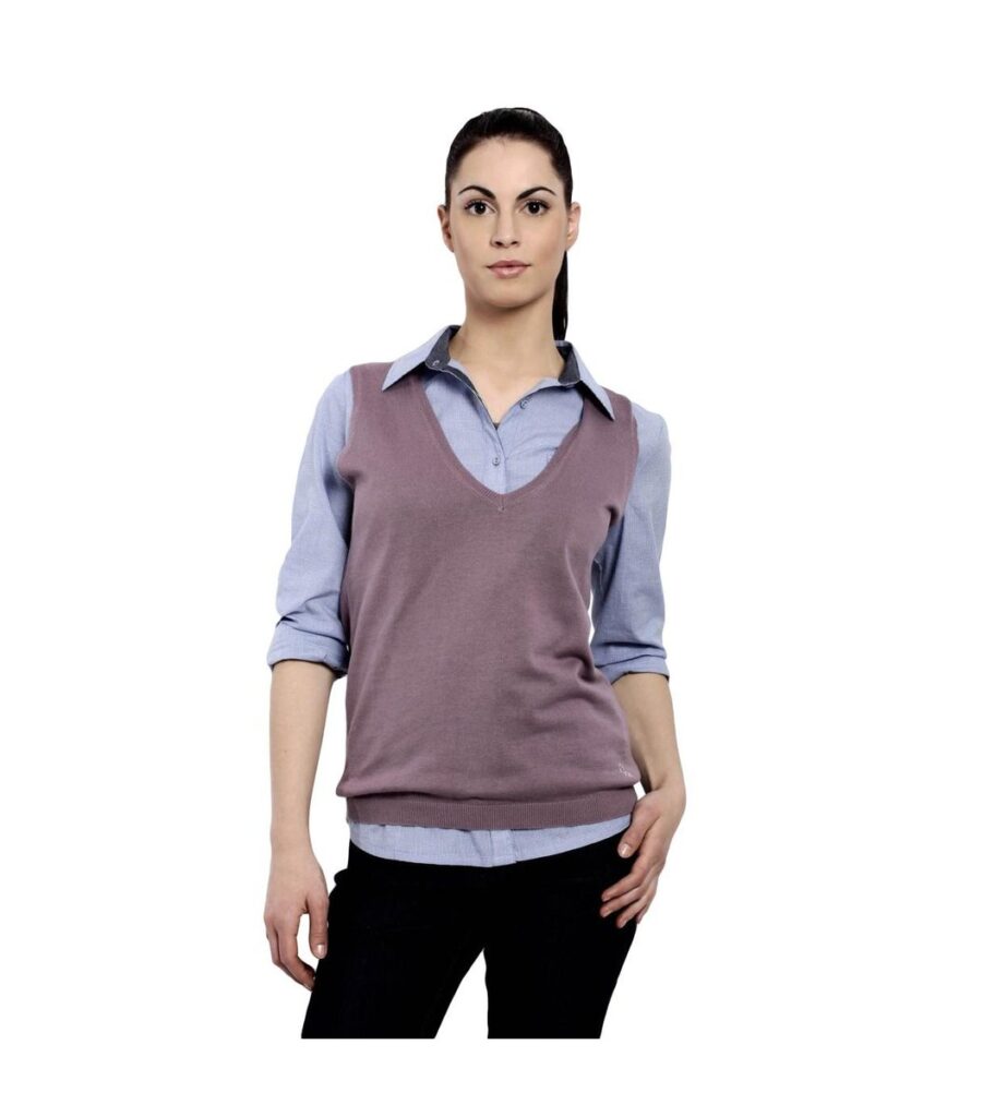 Light Winter Mauve Vest Sweater