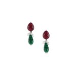 Maroon & Green Earrings