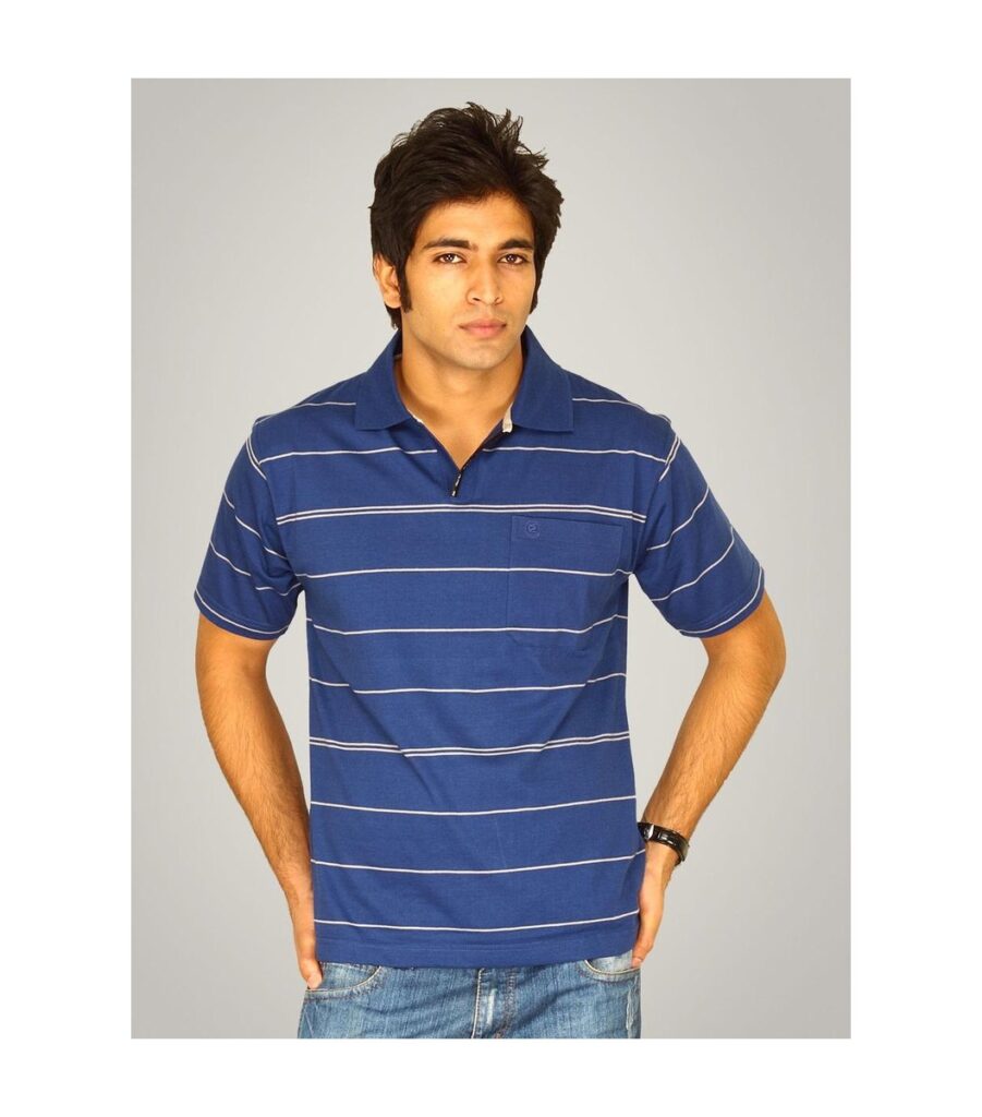 Navy Grey Stripe T-shirt