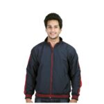 Navy Knit Rib Jacket