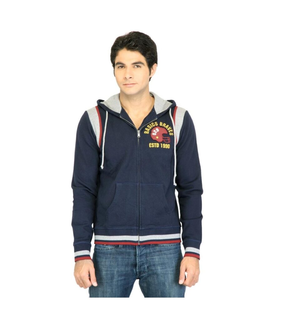 Navy Printed Sweatshirt