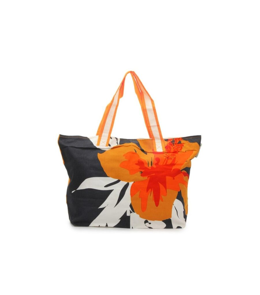 Orange And Black Tote Bag Handbag