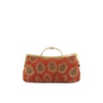Orange Brocade Clutch