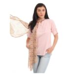 Peach Printed Scarf