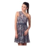 Pink & Black Printed Dress