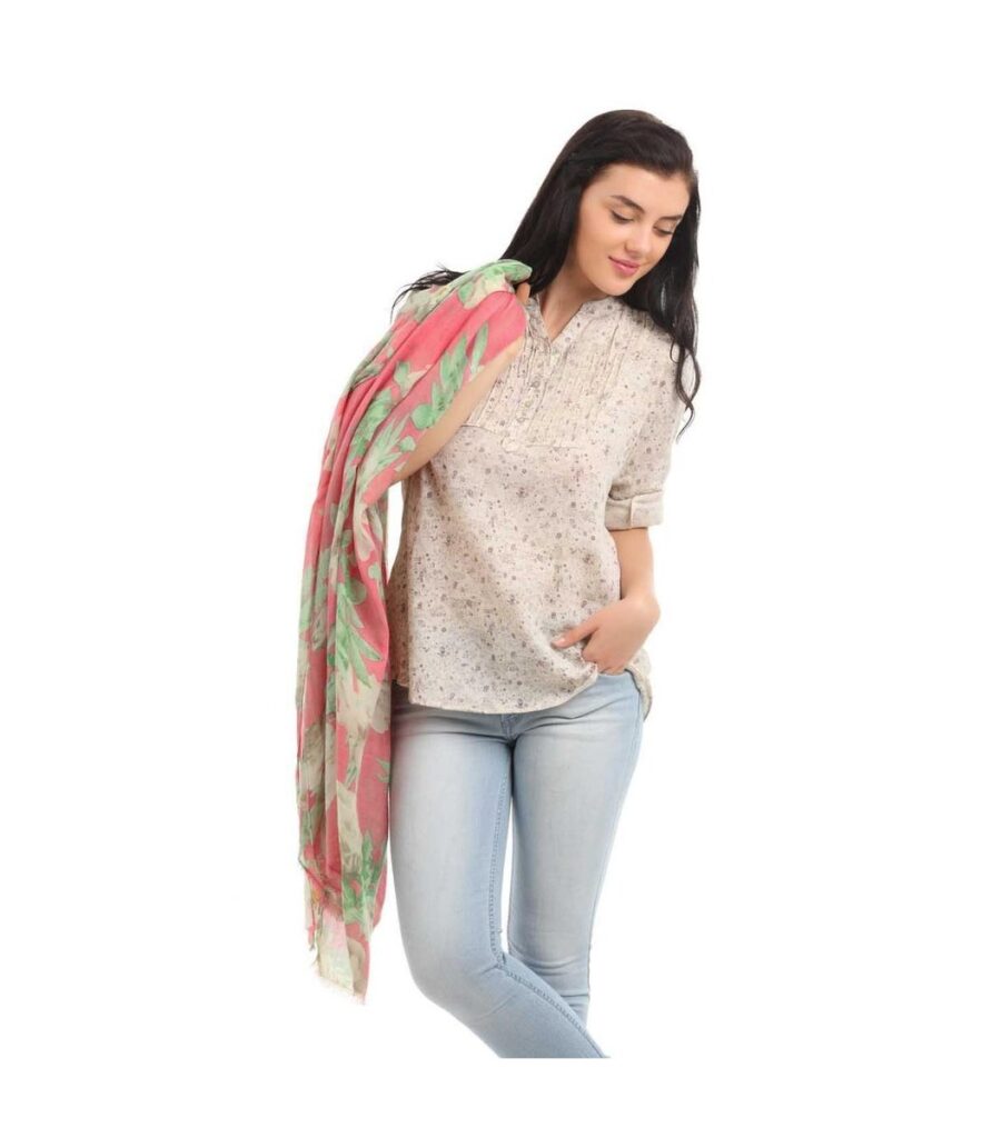Pink Printed Scarf