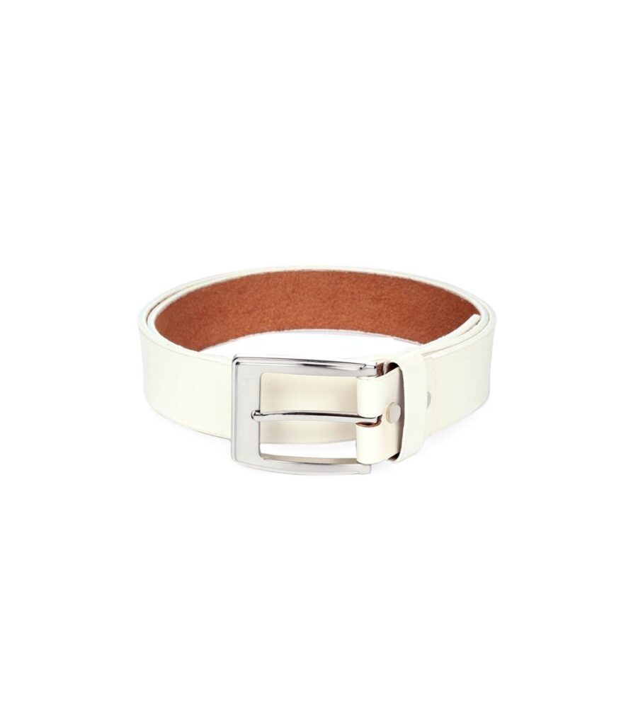 Plain Jeans White Belt