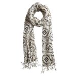Printed Black & Cream Scarf