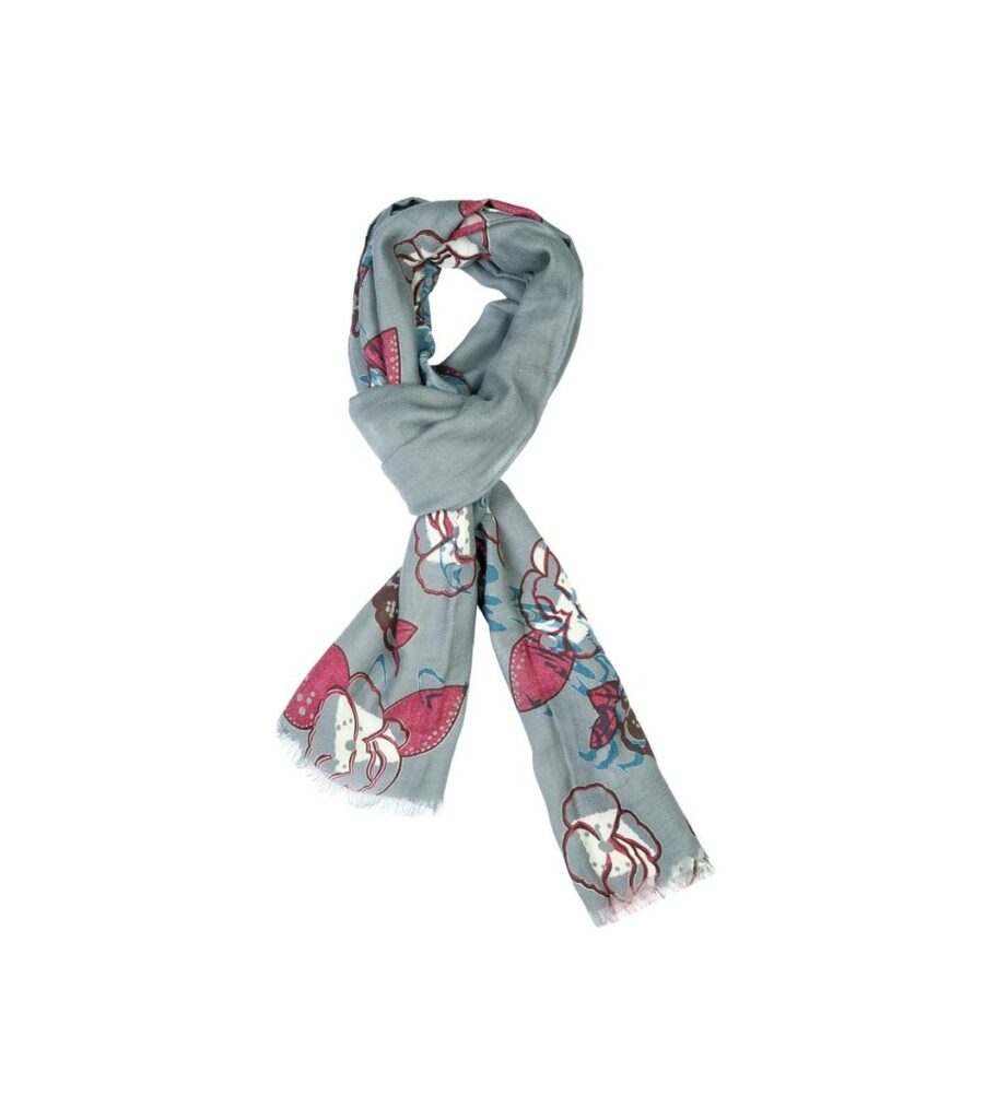 Printed Grey Scarf