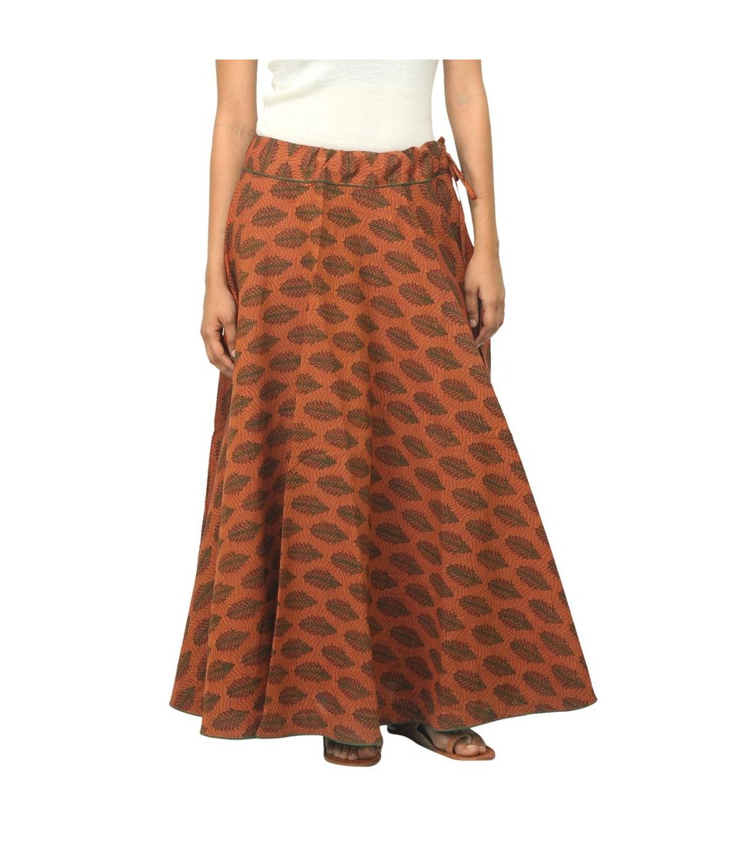 printed-rust-skirt Printed Rust Skirt