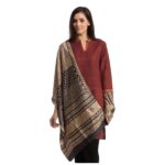 Printed Silk Gold Stole