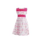 Printed White & Pink Dress