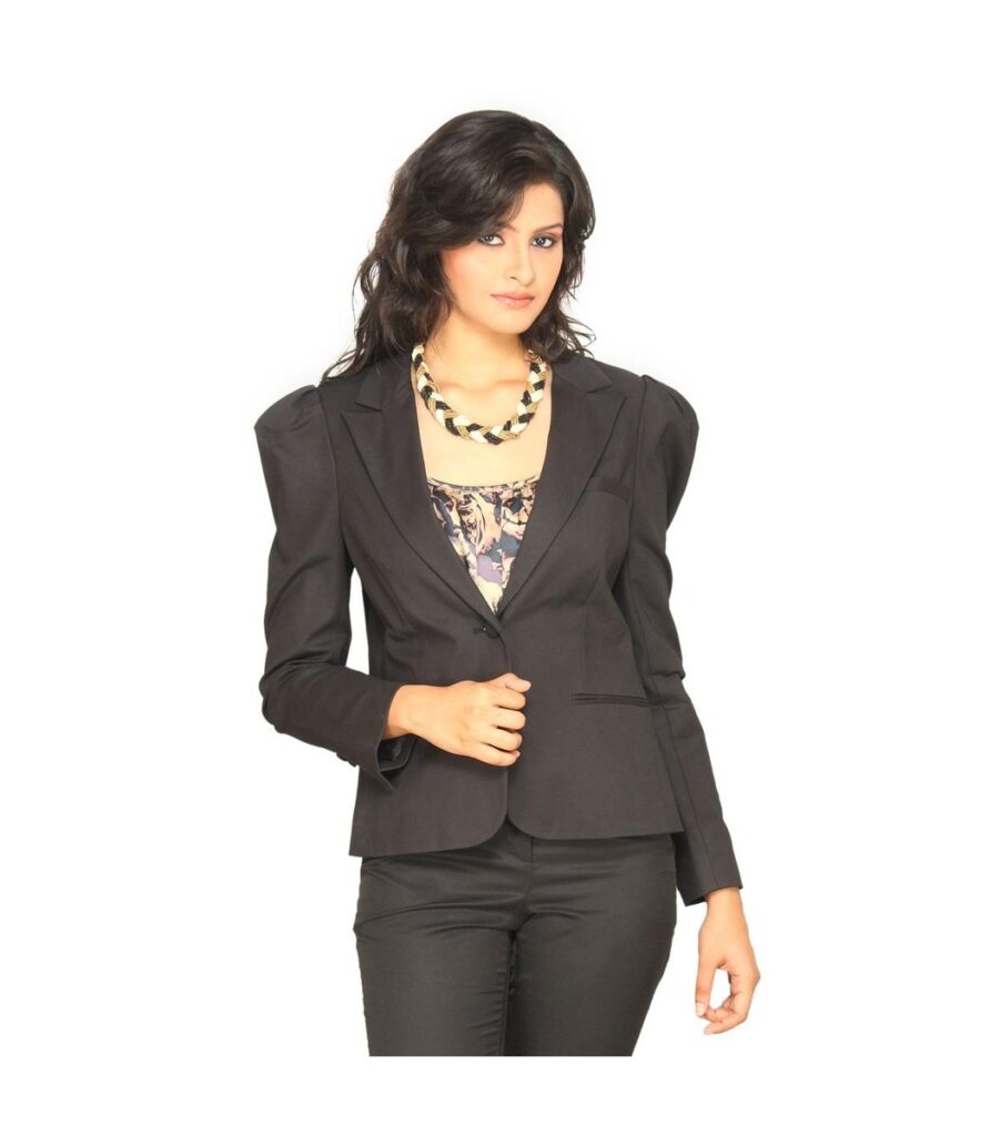 Puff Sleeve Tux Black Jacket