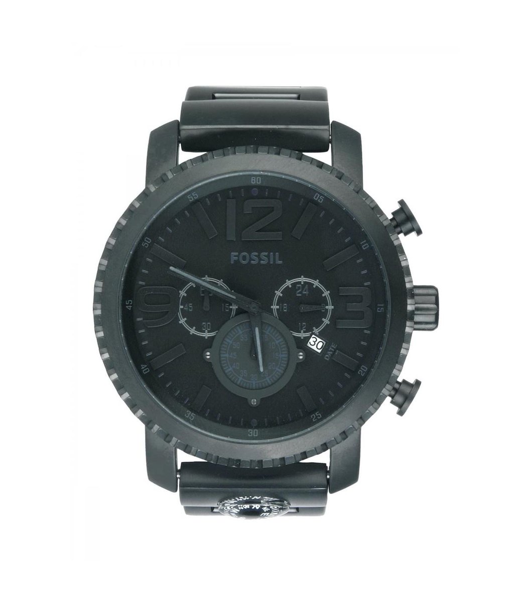 quartz-black-dial-chronograph-watch Quartz Black Dial Chronograph Watch
