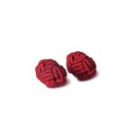Red Silk Knot Cufflinks