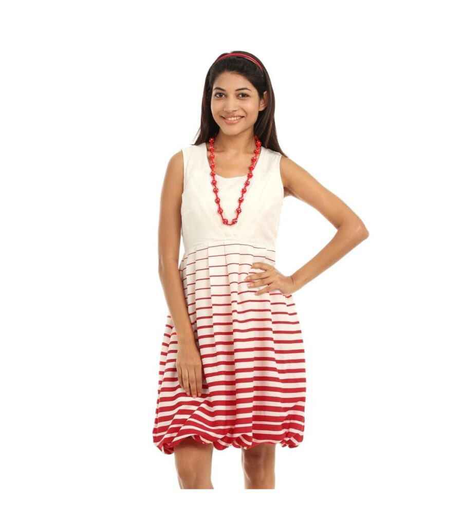 Red & White Dress
