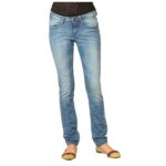Scraped Blue Roxy Fit Jeans
