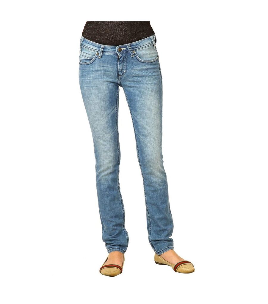 Scraped Blue Roxy Fit Jeans