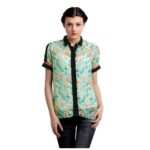 Sea Green Printed Top
