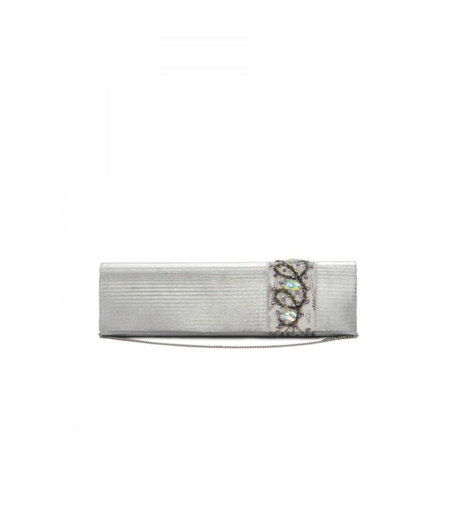Shimmer Silver Clutch