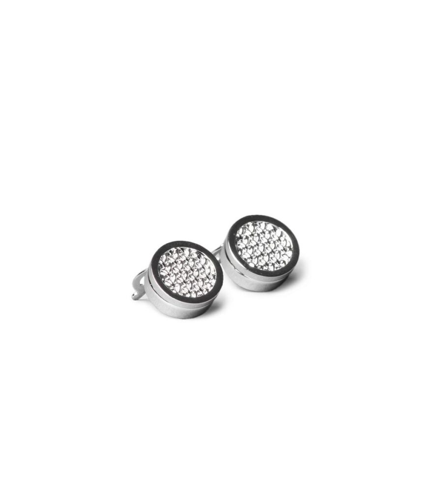 Silver Button Cover Cufflinks