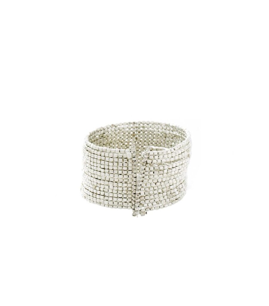 Silver Omelette Thin Bracelet