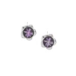Silver & Purple Earrings