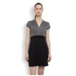 Solid Grey And Black Dress