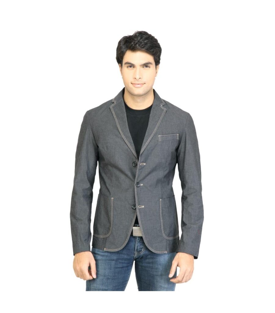 Solid Grey Blazer Jacket