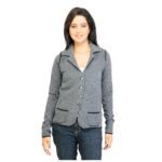 Solid Grey Knitted Jacket