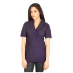Solid Purple Knit Top