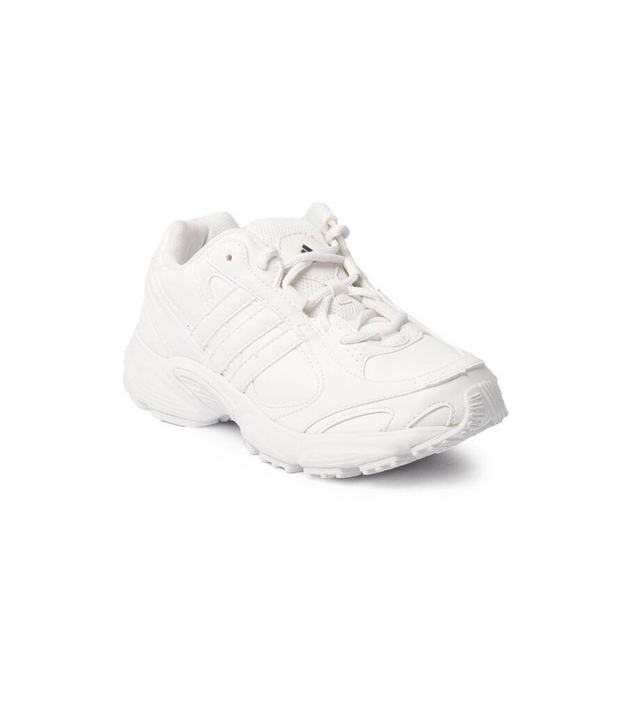 Synthetic White Sports Shoes