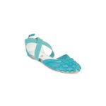 Turquoise Blue Flats Heels
