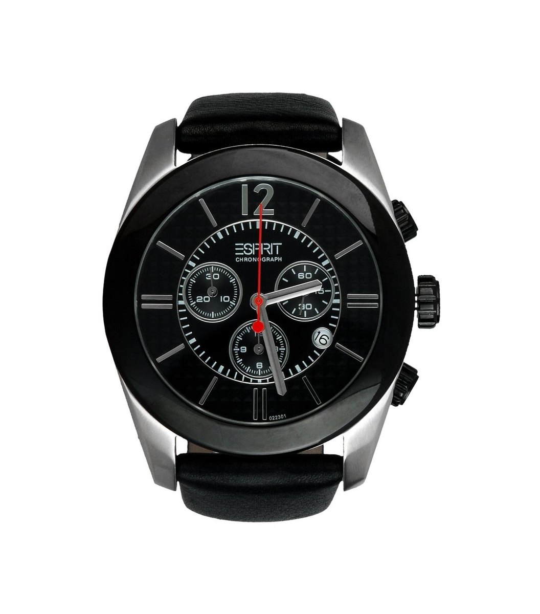 victory-black-with-leather-strap-watch Victory Black With Leather Strap Watch