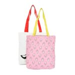 White And Pink Pack Tote Handbag