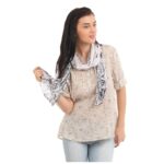 White Printed Scarf