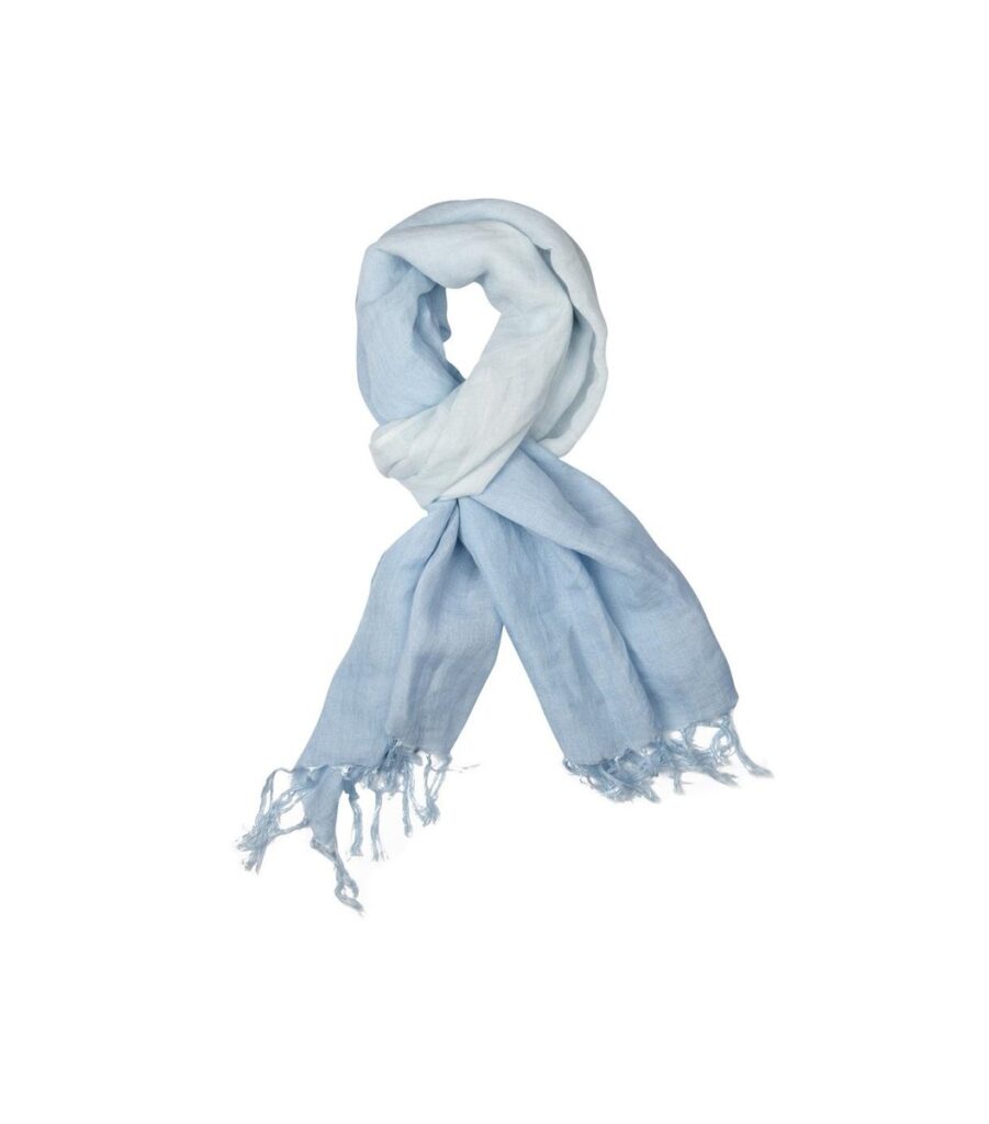 Woman Blue Scarf